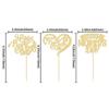 24Pcs Happy Mother's Day Cupcake Toppers with Glitter Heart Love Flower Mother Best Mom Cupcake Picks for Happy Mother's Day Theme Women Birthday Party Cake Decorations Supplies Gold view 2