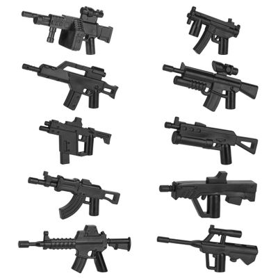 HIMIRICH Weapons Pack Military Toy Set Building Blocks Model for Soldier Figures, Army Equipment Gear Kit Pieces and Parts Accessories Compatible with Major Brand