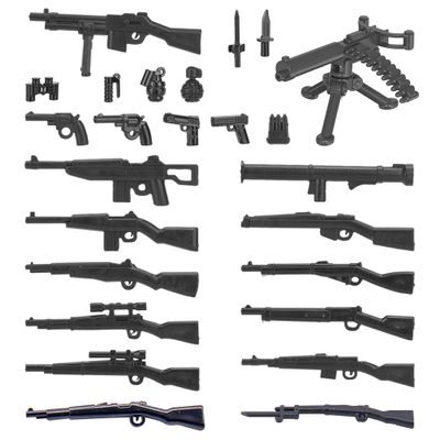 HIMIRICH Weapons Pack Military Toy Set Building Blocks Model for Soldier Figures, Army Equipment Gear Kit Pieces and Parts Accessories Compatible with Major Brand