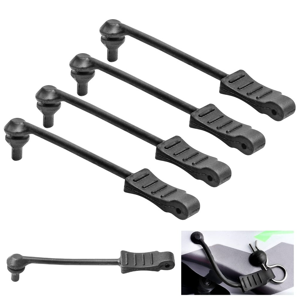 HobbyPark 20pcs RC Rubber Retainer Pull Tabs for 1/12 1/10 1/8 1/5 RC Car Body Clips (fit 1.2mm 1.4mm 1.5mm Rod)