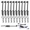 20pcs HobbyPark Universal 1/16 1/18 RC Car Body Clips and Pull Tabs Retainer Small R Pins for SCX24 TRX-4M RC Vehicles Truck Shell Parts Replacement Black view 1