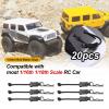 20pcs HobbyPark Universal 1/16 1/18 RC Car Body Clips and Pull Tabs Retainer Small R Pins for SCX24 TRX-4M RC Vehicles Truck Shell Parts Replacement Black view 2