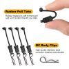 20pcs HobbyPark Universal 1/16 1/18 RC Car Body Clips and Pull Tabs Retainer Small R Pins for SCX24 TRX-4M RC Vehicles Truck Shell Parts Replacement Black view 3