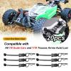 20pcs HobbyPark Universal RC Car Body Clips and Pull Tabs Retainer for 1/10 Traxxas Arrma Axial Losi & All 1/8 Redcat HPI HSP Truck Crawler Buggy Shell R Pins Black view 2