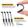 20pcs HobbyPark Universal RC Car Body Clips and Pull Tabs Retainer for 1/10 Traxxas Arrma Axial Losi & All 1/8 Redcat HPI HSP Truck Crawler Buggy Shell R Pins Black view 3