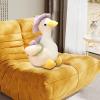 Almencla Cartoon Duck Stuffed Animal Toys, Accompany Sleep Toy, Living Room Decoration, Animal Plush Doll for Girlfriend Children Kids Gifts, 35cm Violet view 3