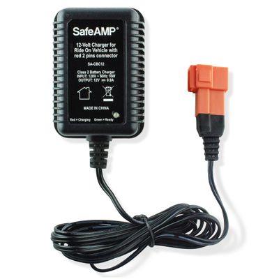 SafeAMP 12-Volt Charger for Ride On Vehicle with red 2 pins Connector