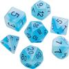 Glow Series ICY Crumbs RPG Dice Set | Set of 7 Glow-in-The-Dark Dice in a Variety of Sizes Designed for Roleplaying Games | Premium Quality Resin Dice | Vibrant Blue Color | Made by Gamegenic view 3