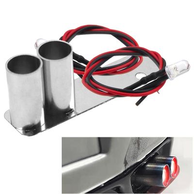 ShareGoo Metal Simulation Exhaust Pipe Tailpipe LED Modified Compatible with Traxxas HPI HSP 94123 Sakura D4 Tamiya TT01 1/10 RC Drift Car (Style 1)