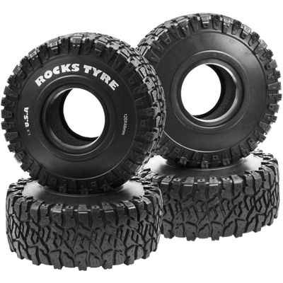 ShareGoo RC 1.9 Crawler Tires 1.9 inch Rubber Mud Tyre Tires OD 120mm Compatible with Axial SCX10 90046 AXI03007 Tamiya CC01 Redcat Gen8 RC4WD 1/10 RC Crawler 1.9 Beadlock Wheel Rims