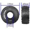 ShareGoo RC 1.9 Crawler Tires 1.9 inch Rubber Mud Tyre Tires OD 120mm Compatible with Axial SCX10 90046 AXI03007 Tamiya CC01 Redcat Gen8 RC4WD 1/10 RC Crawler 1.9 Beadlock Wheel Rims view 4
