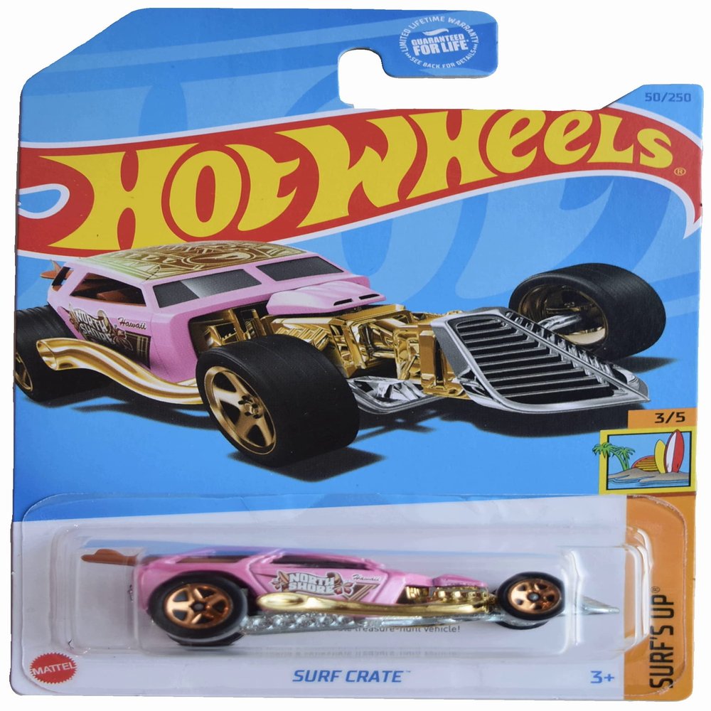 Hot Wheels Surf Crate, Treasure Hunt Surf's Up 3/5 [pink]