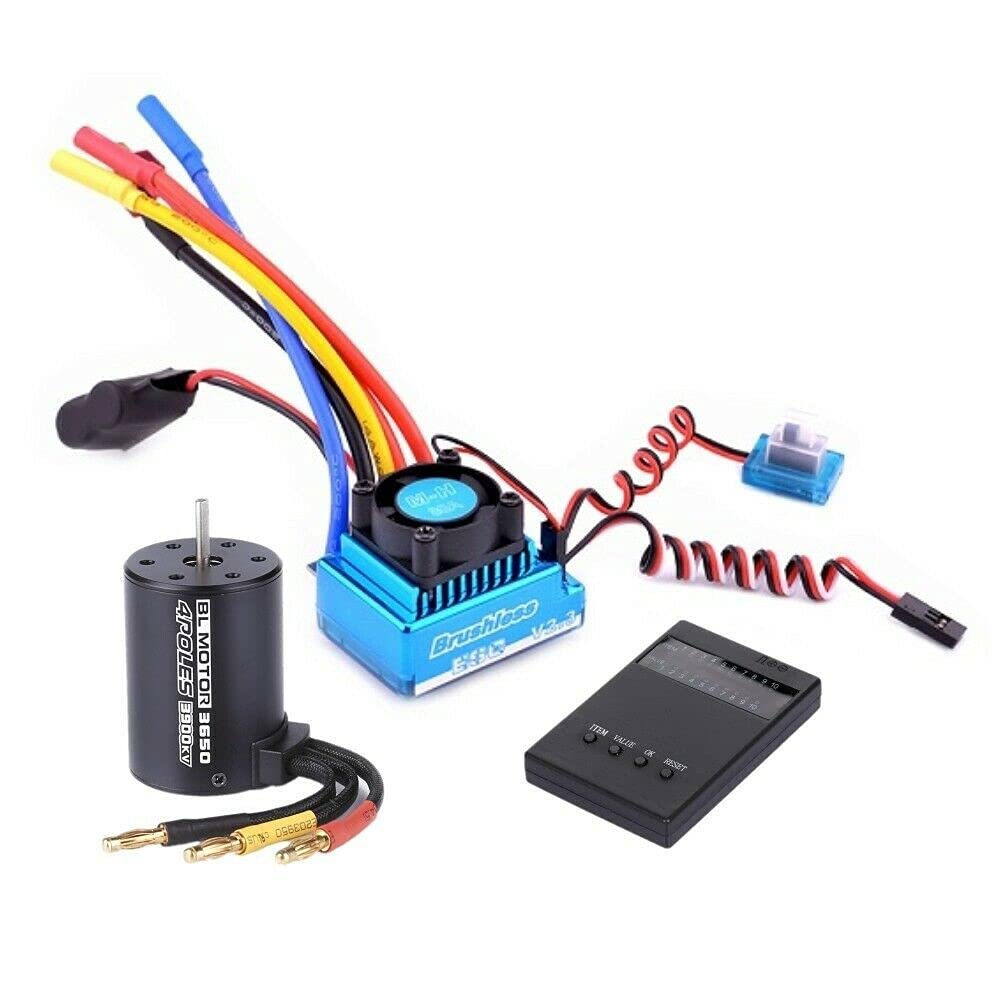 MOUDOAUER Waterproof Brushless Motor+120A Brushless Esc Set with Programming Card 1/10 HSP for HPI RC Car Replace Parts Spare Part