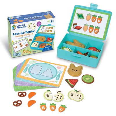 Learning Resources Let's Go Bento! Learning Activity Set, 78 Pieces, Ages 3+, Preschool Learning Activities, Toddler Toys, Learning & Education Toys, feelings and emotios, fine motor skills