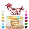 Graduation Cake Topper Personalized Congrats Graduation Cake Topper Class of 2026 Cake Topper Gift Graduation Finish School Glitter Graduate Party Cake Decor with Any Name(Red) view 2