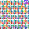 260 PCS Pop Keychain Bulk Party Favors,Fidget Toys for Kids Bulk Mini Pop Keychain Sensory Toys Stocking Pinata Stuffers Birthday Classroom Prizes Toddler Fidget Pack Stress Relief Toys view 1