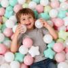 GOGOSO Ball Pits Balls Toddlers 50 100 200 500 Plastics Shape Ball Non-Phthalate Non-BPA Non-Toxic 2.2-Inch Crush Proof Play Balls, Pink+Green+White, 100 Balls view 4