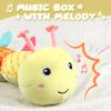 Awotoy Baby Toys 0 to 12 Months, Musical Stuffed Animal Activity Soft Toys with Multi-Sensory Crinkle, Rattle and Textures, Infant Tummy Time Toys for Newborn Boys Girls, Caterpillar, Yellow view 2