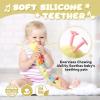 Awotoy Baby Toys 0 to 12 Months, Musical Stuffed Animal Activity Soft Toys with Multi-Sensory Crinkle, Rattle and Textures, Infant Tummy Time Toys for Newborn Boys Girls, Caterpillar, Yellow view 4