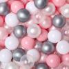 GOGOSO Ball Pit Balls for Toddles Kids Plastic Ballpits Accessories Crush Proof Durable Fun Shape Play Baby Bath Toys,2.15inch 100count Pear White+Pink+Gray+Clear view 1