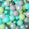 GOGOSO Ball Pit Balls for Toddles Kids Plastic Ballpits Accessories Crush Proof Durable Fun Shape Play Baby Bath Toys,2.15inch 100count Green+Gray+White view 1
