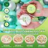 GOGOSO Ball Pit Balls for Toddles Kids Plastic Ballpits Accessories Crush Proof Durable Fun Shape Play Baby Bath Toys,2.15inch 100count Green+Gray+White view 2