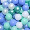 GOGOSO Ball Pits Balls Toddlers 50 100 200 500 Plastics Shape Ball Non-Phthalate Non-BPA Non-Toxic 2.2-Inch Crush Proof Play Balls,Pearl +Macaron Blue Green White, 100 Balls view 1