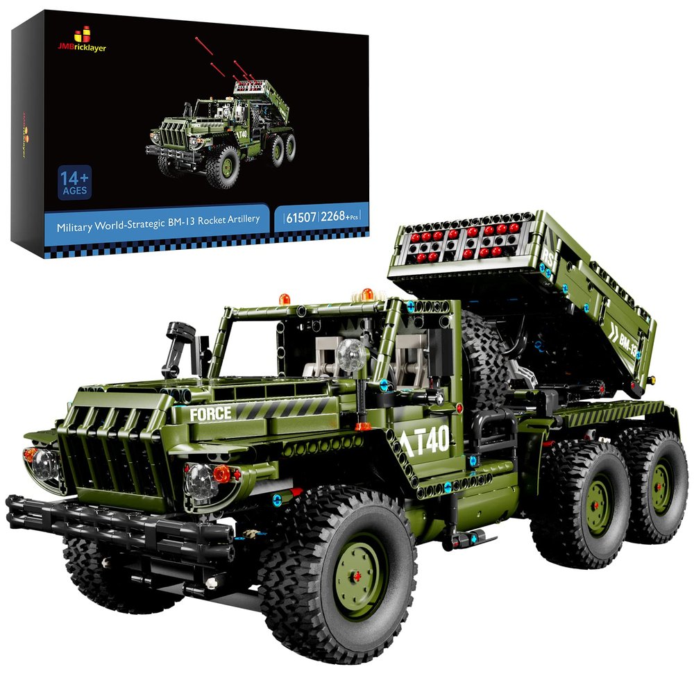 JMBricklayer Rocket Artillery Building Set, Adults WW2 Military Tank Model Toy Construction Set, Army Vehicle Collectible Home Display, Gifts for Boys Teens Adults 61507