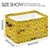 Yellow Chicken Storage Basket Fabric Kitchen Baskets Cute Anime Open Home Storage Bins Boxes Foldable Organizer Bag for Baby Cloth Pet Toy Book Shelf Closet Baskets 16128 Inches view 4