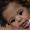 Angelbaby Lifelike Cute Reborn Black Baby Doll, 21 Inch African Ameircan Newborn Girl Baby Doll Look Real Life Soft Body Biracial Baby with Curly Hair Doll Gift Sets view 2