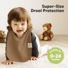 8-Pack Baby Bibs for Boys, Girls - Pullover Bibs for Drooling Teething Baby Girl & Boy Toddler, Newborn, Soft & Absorbent, Cute Colors, Large Torso Coverage Keep Infant Clean & Dry(Terracotta) view 2