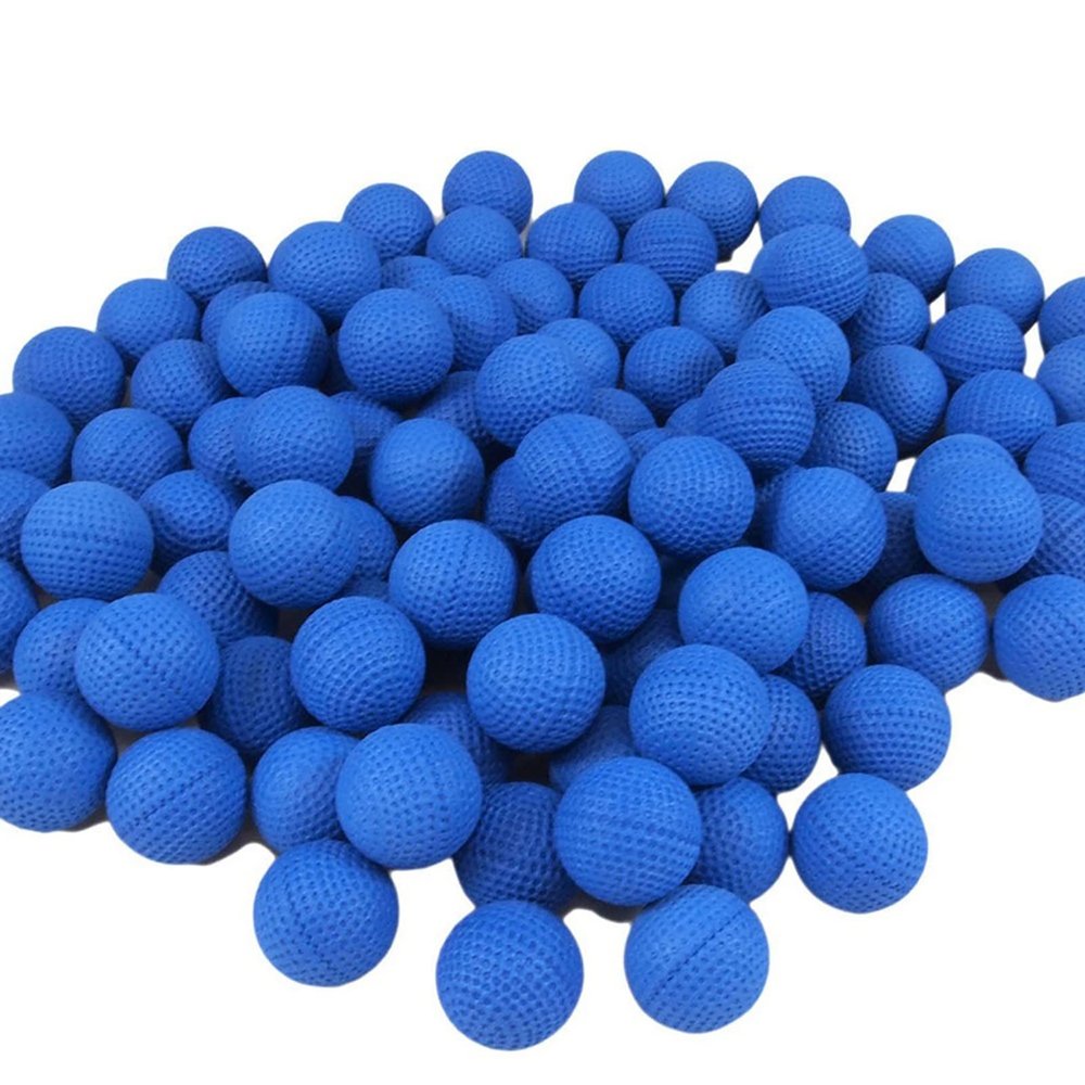 Mrisata Foam 50Pcs/100Pcs Round Foam Ammo Refill Replace Balls Pack Children Toy for Children (B)