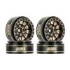 INJORA 1.0 Plus Brass Beadlock Wheel Rims 4PCS 12-Spoke Wheels for TRX4M SCX24 FCX24 1/24 1/18 RC Crawler,42g/pcs(Black&Gold) view 1