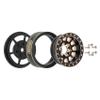 INJORA 1.0 Plus Brass Beadlock Wheel Rims 4PCS 12-Spoke Wheels for TRX4M SCX24 FCX24 1/24 1/18 RC Crawler,42g/pcs(Black&Gold) view 2