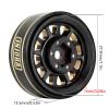 INJORA 1.0 Plus Brass Beadlock Wheel Rims 4PCS 12-Spoke Wheels for TRX4M SCX24 FCX24 1/24 1/18 RC Crawler,42g/pcs(Black&Gold) view 3