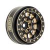 INJORA 1.0 Plus Brass Beadlock Wheel Rims 4PCS 12-Spoke Wheels for TRX4M SCX24 FCX24 1/24 1/18 RC Crawler,42g/pcs(Black&Gold) view 4