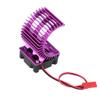 NDNCZDHC Rc Car Motor Cooling Fans, Alloy Heat Sink with 5V Cooling Fan for 1/10 Scale Electric RC Car 540/550 Motor (Purple) view 1