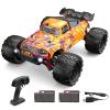 GoolRC 9500E RC Cars, 1:16 Scale Remote Control Car, 4WD 40KM/H High Speed RC Truck, 2.4GHz All Terrain Off Road Climbing Car, Full Scale RC Car with 2 Batteries for Adults (Orange) view 1