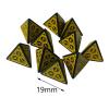 Almencla 10 Pieces 4 Sided Dice, D4 Polyhedral Dice, Yellow view 2