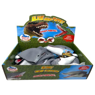 WARM FUZZY Full Case (12) Dolphin Hand Puppets - Realistic Latex Soft Animal Head Set, Gift for Party Favor, Prize Box, PTA Carnival or School Fundraisers