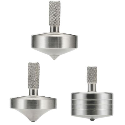 CHEETOP Stainless Steel Spinning Top, Precision Mini Desktop Gyroscope, Kill Time Reduce Stress ADHD Toys, Perfect Balance Gyro (3PCS Style 2+3+4)