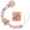 Personalized Pacifier Clip with Name, Engraved Wood Star Pacifier Clip Gift for Boys Girls(Star) view 1