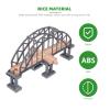 Wooden Train Track Bridge Accessory for Kids 12.4 Inch Suspension Bridge Toy for Creative Train Layouts Smooth Finished Wood and Abs Educational Toy for Hands-on Play view 2