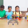 Wooden Train Track Bridge Accessory for Kids 12.4 Inch Suspension Bridge Toy for Creative Train Layouts Smooth Finished Wood and Abs Educational Toy for Hands-on Play view 4
