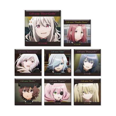 TV Anime Spy Classroom Trading Scene Square Can Badge Set of 8 Box