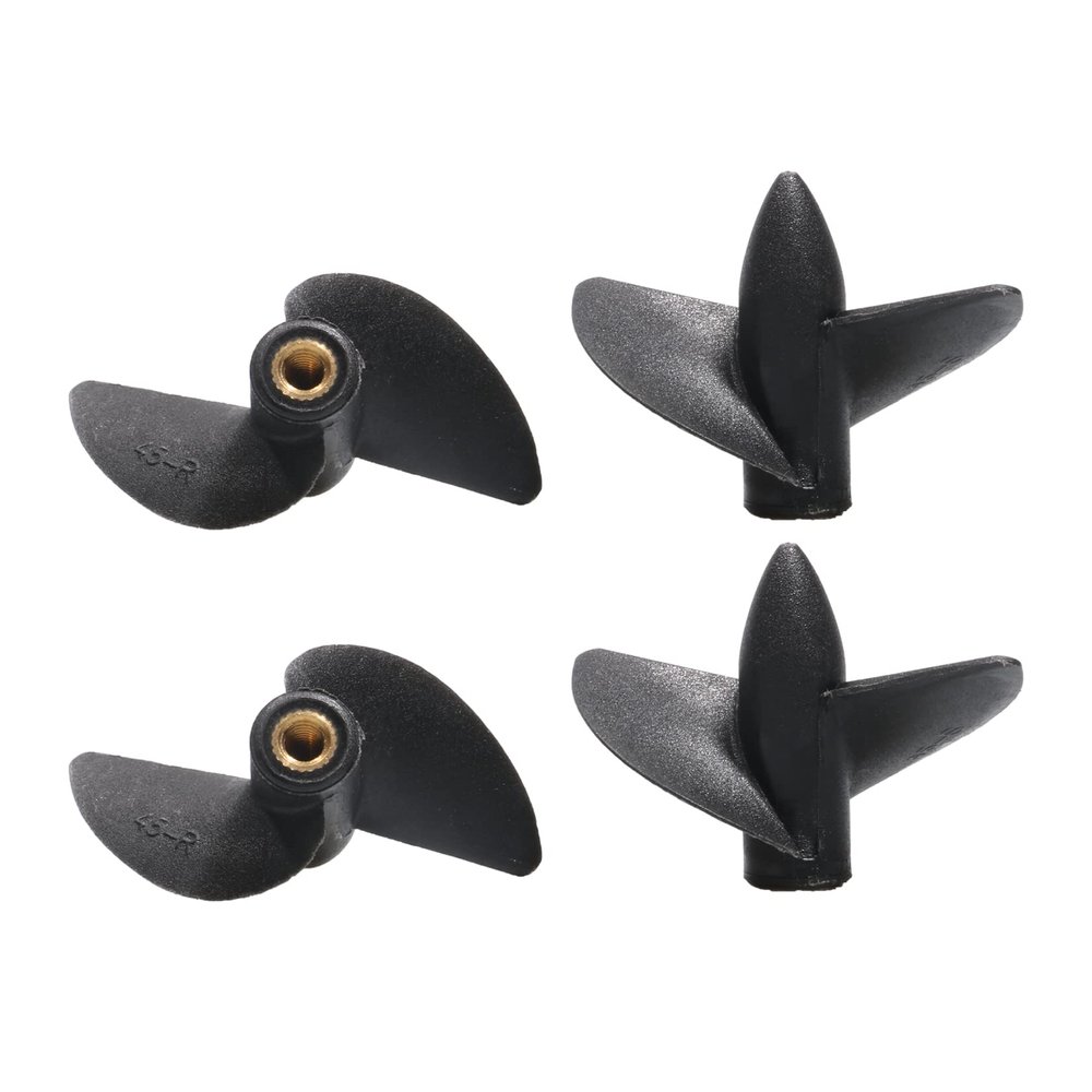 2Pair Dia 35/39/42/45mm Nylon 2-Blades Propeller Copper Core Forward Reverse Semi-immersed Paddle M4 Thread Shaft for RC Model Ship Electric Boat (2pair D42xP29.5mm)