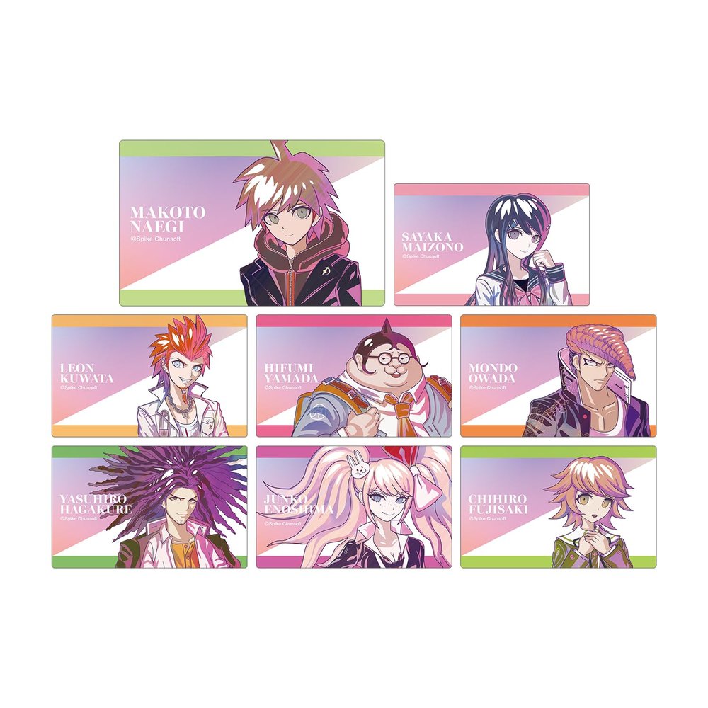 Danganronpa 1 2 Reload Trading ANI Art Clear Label Card Sticker Ver.A 8 Pack Box