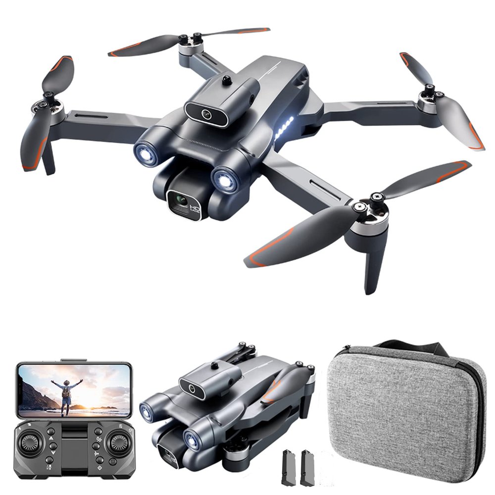 GoolRC Drone with Camera for Adults 4K UHD, Foldable Mini RC FPV Drone, RC Quadcopter with Obstacle Avoidance, Optical Flow Positioning, Dual Cameras, Brushless Motor with 2 Batteries