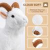 Frankiezhou Home Goat Plush Toy - Lifelike 12' Soft White Goat Stuffed Animal, Unique Plushie Toy Model Doll Collection for Kids view 4