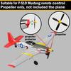 LEAMBE 3 Sets of 4-Blade Propeller Spare RC Plane Propellers Compatible with P51 Mustang & P40 Warhawk Remote Control Airplane Nose Cone view 4